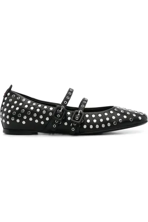 HALMANERA Ballerine in pelle con borchie