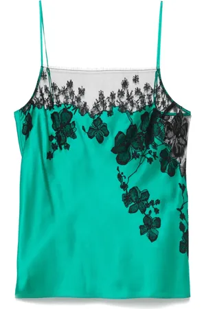 CARINE GILSON Top pigiama con dettagli in pizzo