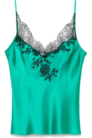 CARINE GILSON Top pigiama con dettagli in pizzo