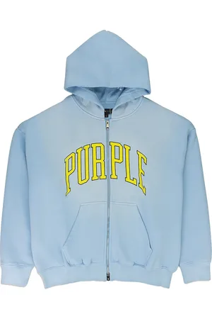 Purple Brand Felpa HWT con cappuccio "Blue" in pile