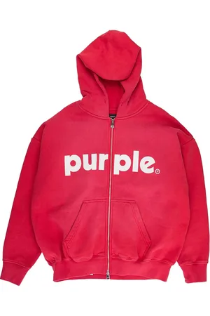 Purple Brand Felpa HWT con cappuccio "Red" in pile