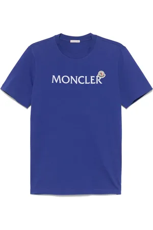 Moncler T-shirt in cotone con logo floccato