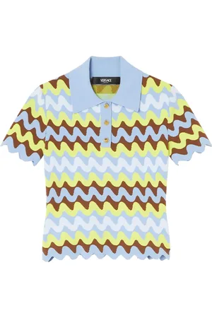 VERSACE Polo Wave con effetto jacquard