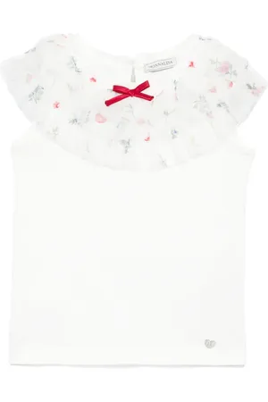 MONNALISA Top con inserti in tulle