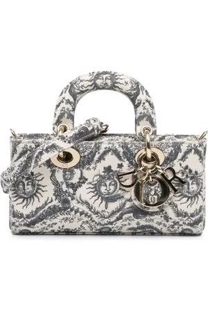 Dior Borsa a tracolla Lady D Joy piccola in denim con motivo Toile de Jouy Soleil 2024