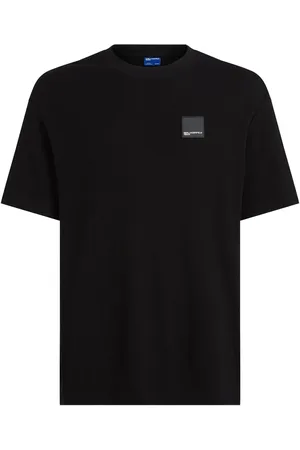 Karl Lagerfeld T-shirt in maglia con lavorazione a nido d