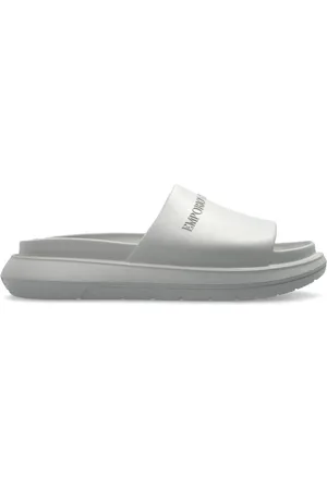 Emporio Armani Sandali slides con logo goffrato