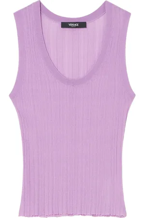 VERSACE Canotta in maglia a coste