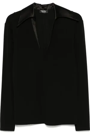 MUGLER Polo con colletto satinato