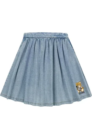 Moschino Gonna in denim plissettata