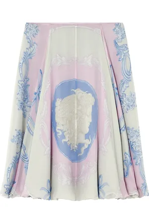 VERSACE Gonna midi Cameo in seta