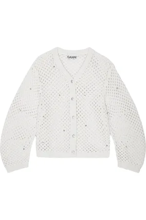 Ganni Cardigan in maglia traforata