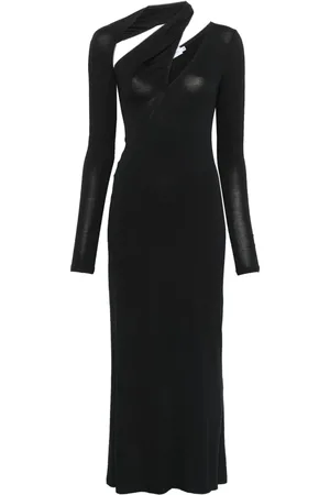 Ioana Ciolacu Abito midi con dettaglio cut-out
