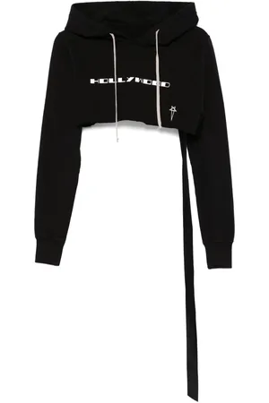 Rick Owens Felpa con cappuccio crop