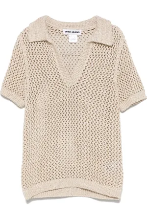 DKNY Top in maglia traforata