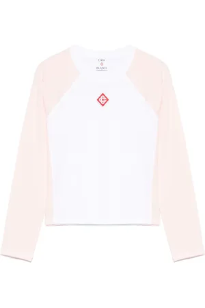 Casablanca T-shirt crop con logo