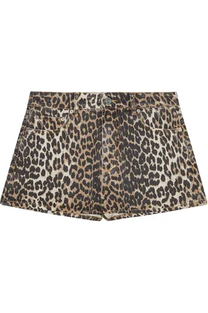 Ganni Shorts leopardati