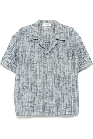 SYSTEM Camicia denim con effetto jacquard