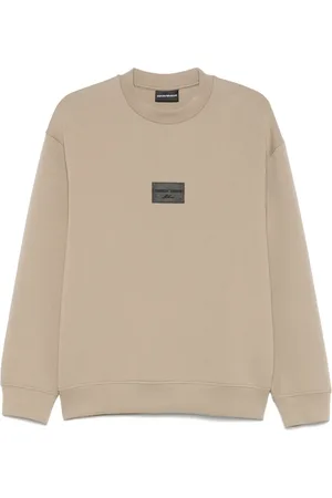 Emporio Armani Felpa con logo ricamato