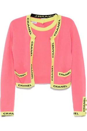 CHANEL Completo con top e cardigan a maniche corte 1990-2000