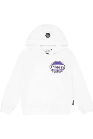 Philipp Plein Felpa Strass Cars Racing con cappuccio
