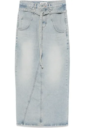 Low Classic Gonna lunga denim con cintura