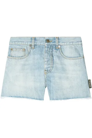 OFF-WHITE Shorts denim con frange
