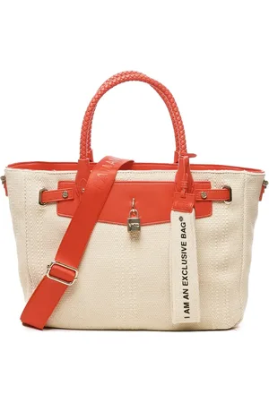 V°73 Borsa tote con logo inciso