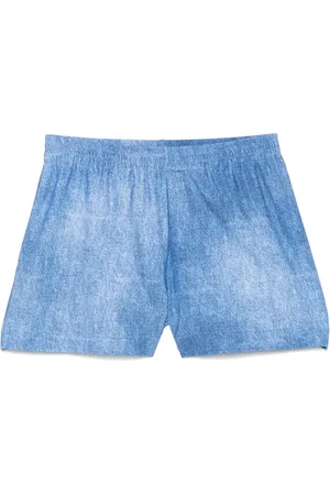 FISICO Shorts con stampa denim