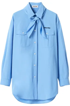 Miu Miu Camicia in popeline con dettaglio foulard
