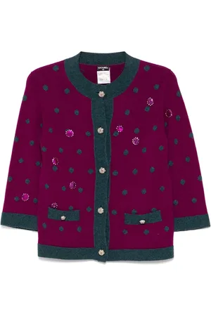 CHANEL Cardigan a pois 2008