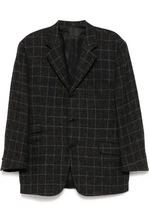 Hermès Blazer monopetto a quadri anni 