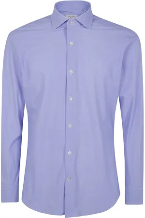 Tintoria Mattei Camicia con motivo pied-de-poule
