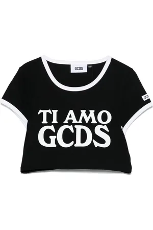 GCDS T-shirt con stampa Ti Amo e cappuccio