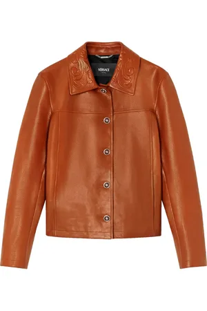 VERSACE Giacca Barocco in pelle