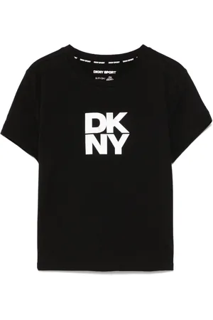 DKNY T-shirt crop con logo