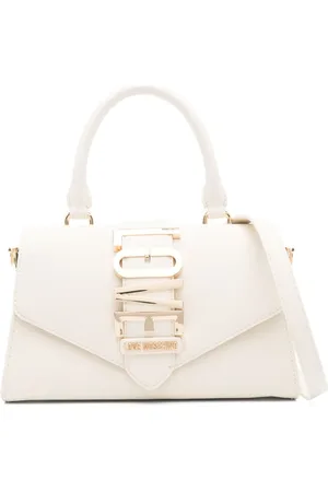 Moschino Borsa tote con placca logo