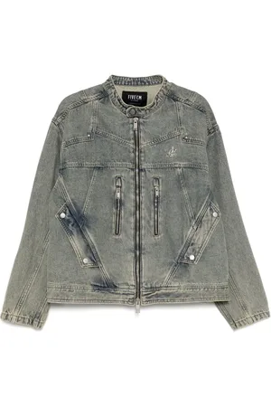 FIVE CM Giacca denim con logo