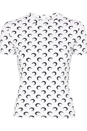 Marine Serre T-shirt con stampa Crescent Moon