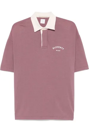 ELEVENTY Polo in cotone con ricamo logo