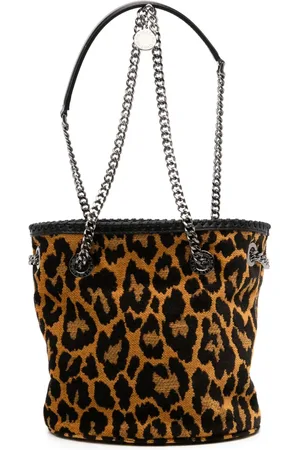 Stella McCartney Borsa a secchiello leopardata