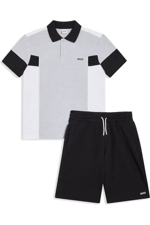 HUGO BOSS Set T-shirt e shorts a righe