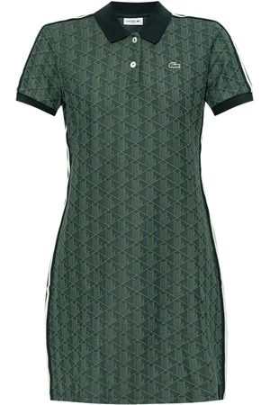 Lacoste Abito stile polo con monogramma jacquard