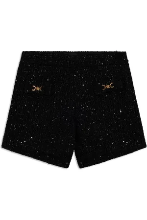VERSACE Shorts in tweed con paillettes