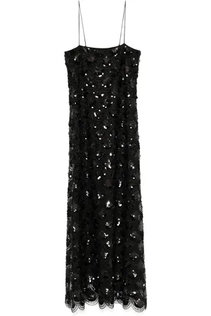 ROTATE Abito lungo con paillettes