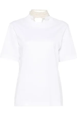 Carven T-shirt con perle sintetiche