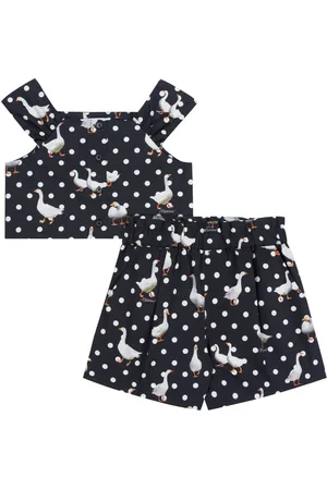 Moschino Set top e shorts con stampa
