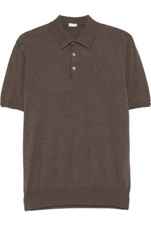 CARUSO Polo in cotone con ricamo logo