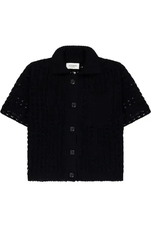 LANEUS Polo boxy in maglia traforata