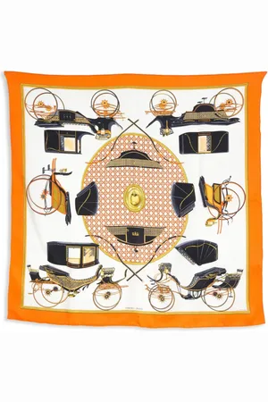 Hermès Sciarpa Voitures A Transformations by F. de la Perrière anni 